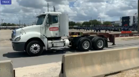 exit gate — truck