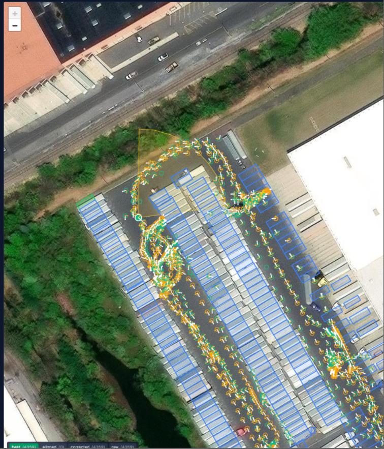 satellite movement track